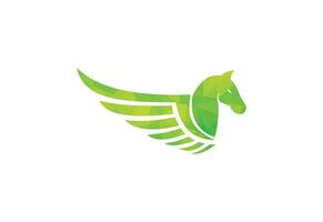 cavalo pegasus logotipo - unicórnio vetor