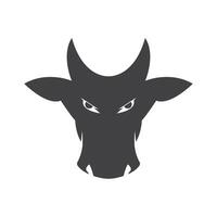 vaca logotipo modelo ícone ilustração Projeto vetor