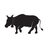 vaca logotipo modelo ícone ilustração Projeto vetor