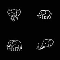 elefante logotipo Projeto inspiração com Preto fundo vetor