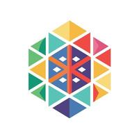 geométrico formas convergindo para crio uma lustroso e moderno logotipo para uma empresa, geométrico formas chegando juntos para Formato uma minimalista escola emblema vetor