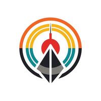 uma logotipo apresentando uma barco anexo dentro uma forma, crio uma Projeto inspirado de a conceito do transmissão, minimalista simples moderno logotipo Projeto vetor