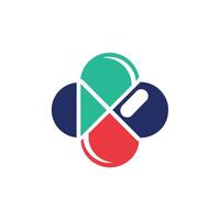 a logotipo para uma companhia este vende médico suprimentos, apresentando uma limpar \ limpo e minimalista Projeto esquema, desenvolve uma limpar \ limpo e minimalista Projeto para uma farmacêutico companhia logotipo vetor