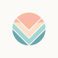 uma logotipo apresentando uma geométrico Projeto dentro suave pastel cores para uma empresa, macio, pastel cores dentro uma calmante composição, minimalista simples moderno logotipo Projeto vetor