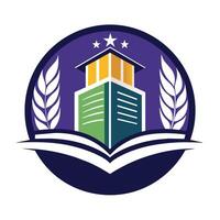 a logotipo do uma Prestigiado igreja, apresentando moderno e limpar \ limpo Projeto elementos, produzir uma limpar \ limpo e moderno logotipo para uma Prestigiado publicação casa vetor