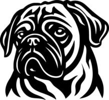 pug, Preto e branco ilustração vetor