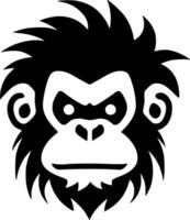 macaco, Preto e branco ilustração vetor