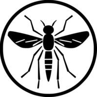 mosquito - minimalista e plano logotipo - ilustração vetor