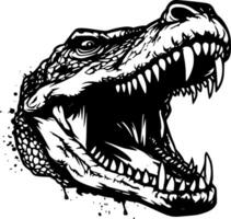 crocodilo, minimalista e simples silhueta - ilustração vetor