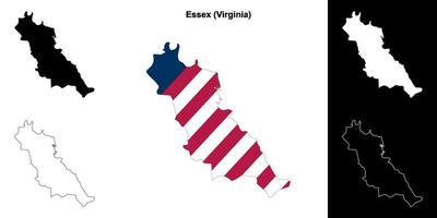 essex condado, Virgínia esboço mapa conjunto vetor