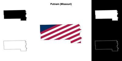 putnam condado, Missouri esboço mapa conjunto vetor