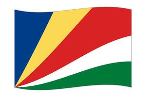 acenando bandeira do a país seychelles. ilustração. vetor