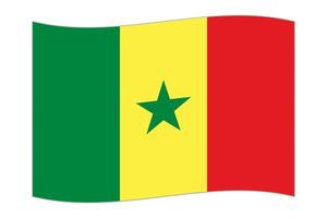 acenando bandeira do a país Senegal. ilustração. vetor