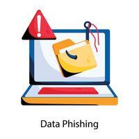 phishing de dados da moda vetor