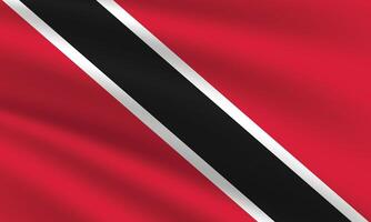 nacional bandeira do trinidad e tobago. trinidad e tobago bandeira. acenando trinidad e tobago bandeira. vetor