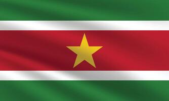 nacional bandeira do suriname. suriname bandeira. acenando suriname bandeira. vetor
