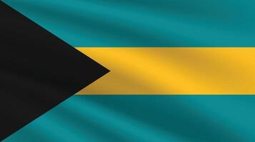 nacional bandeira do bahamas. bahamas bandeira. acenando bahamas bandeira. vetor