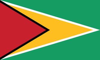 nacional bandeira do Guiana. Guiana bandeira. vetor