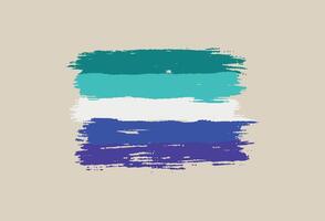 grunge gay orgulho bandeira. mão desenhado ilustração isolado em bege fundo. vetor