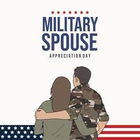 militares cônjuge apreciação dia vetor