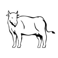 vaca silhueta Projeto. agricultura animal placa e símbolo vetor