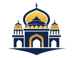 símbolo de logotipo de mesquita moderna ou modelo de ícone vetor