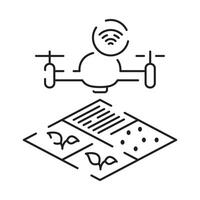 inteligente Fazenda linha ícone, inteligente agricultura e agricultura ícone ou sinal, . vetor