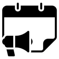 ícone de glifo de megafone vetor
