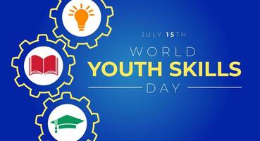 ilustração do dia mundial das habilidades da juventude vetor