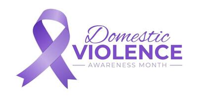 doméstico violência consciência mês logotipo ícone isolado vetor