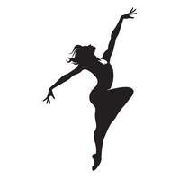 fêmea moderno dança silhueta vetor