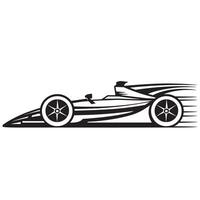 auto corrida carro esboço ilustração dentro Preto e branco vetor