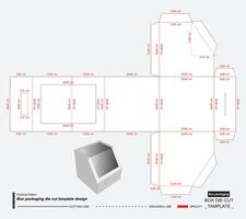 design de modelo de corte e vinco de embalagem de caixa vetor