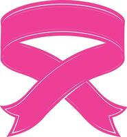 Rosa fita a internacional símbolo do seio Câncer consciência vetor