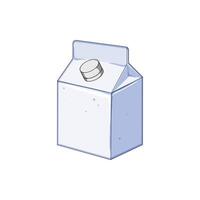 laticínios leite caixa desenho animado ilustração vetor