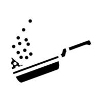 frito arroz velozes Comida glifo ícone ilustração vetor