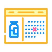 imunizações medicação farmacia cor ícone ilustração vetor