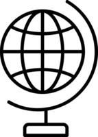 global mundo linha ícone vetor