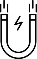 ícone de linha magnética vetor