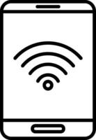 ícone de linha wi-fi vetor