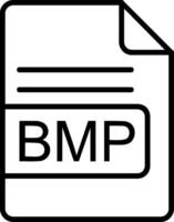 bmp Arquivo formato linha ícone vetor