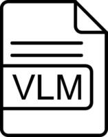 vlm Arquivo formato linha ícone vetor