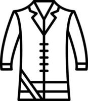 ícone de linha de casaco vetor