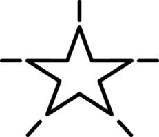 ícone de linha de estrela vetor