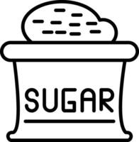 ícone de linha de açúcar vetor