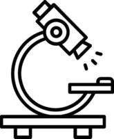 ícone de linha de microscópio vetor