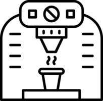 ícone de linha de máquina de café vetor