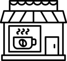 ícone da linha de café vetor