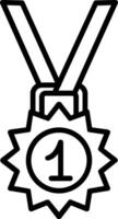 ícone da linha de medalha vetor