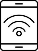 ícone de linha wi-fi vetor